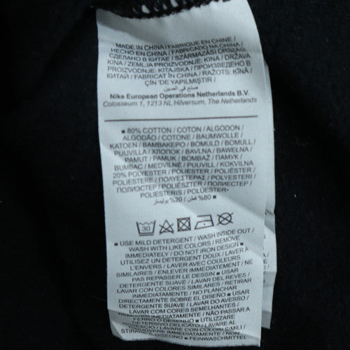 Nike Womens Black L 1/4 Zip Pullover Sweatshirt Just Do It Logo