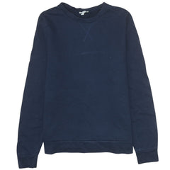 River Island Women Blue Size 12 Long Sleeve Striped Back Blouse