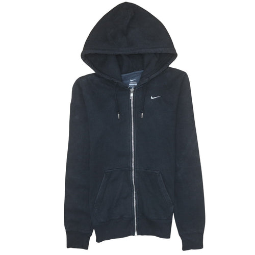 Nike Womens Black Full Zip Hoodie Cotton Blend Size S