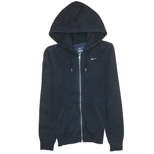 Nike Womens Black Full Zip Hoodie Cotton Blend Size S