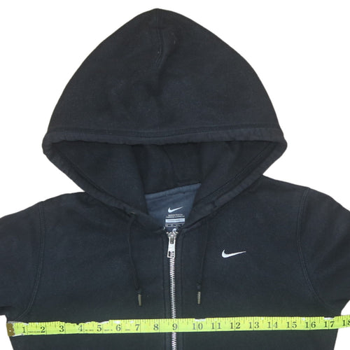 Nike Womens Black Full Zip Hoodie Cotton Blend Size S