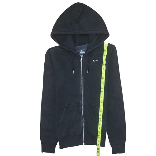 Nike Womens Black Full Zip Hoodie Cotton Blend Size S