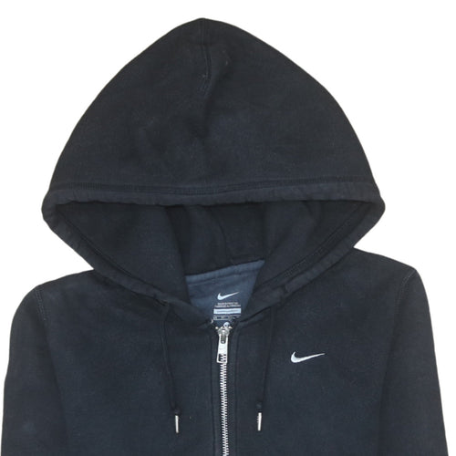 Nike Womens Black Full Zip Hoodie Cotton Blend Size S