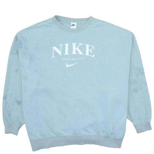 Nike Women’s Blue Pullover Sweatshirt M Logo Crew Neck Casual