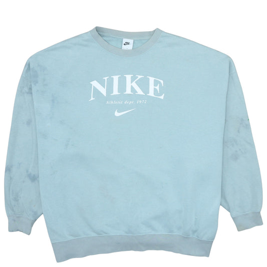 Nike Women’s Blue Pullover Sweatshirt M Logo Crew Neck Casual
