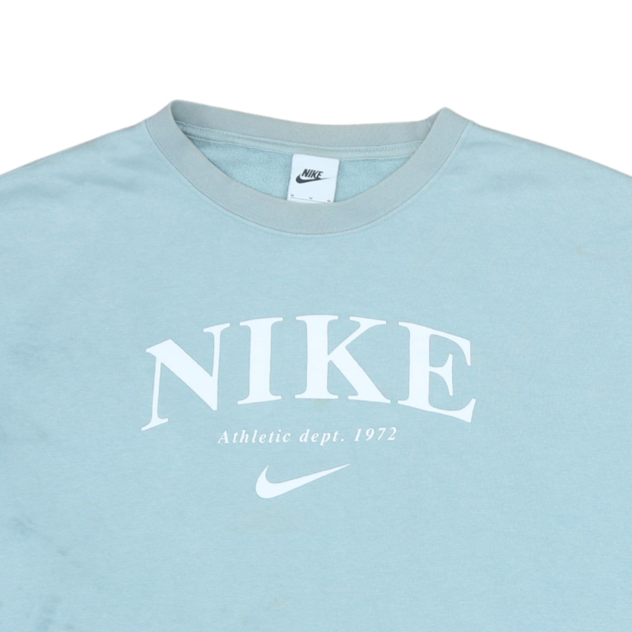 Nike Women’s Blue Pullover Sweatshirt M Logo Crew Neck Casual