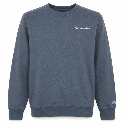 Front view of Champion Men's Grey Crew Neck Pullover Sweatshirt M Regular Fit