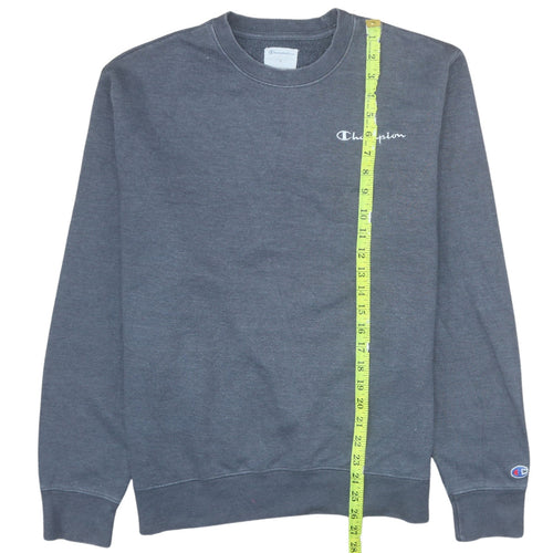 Champion Men's Grey Crew Neck Pullover Sweatshirt M Regular Fit