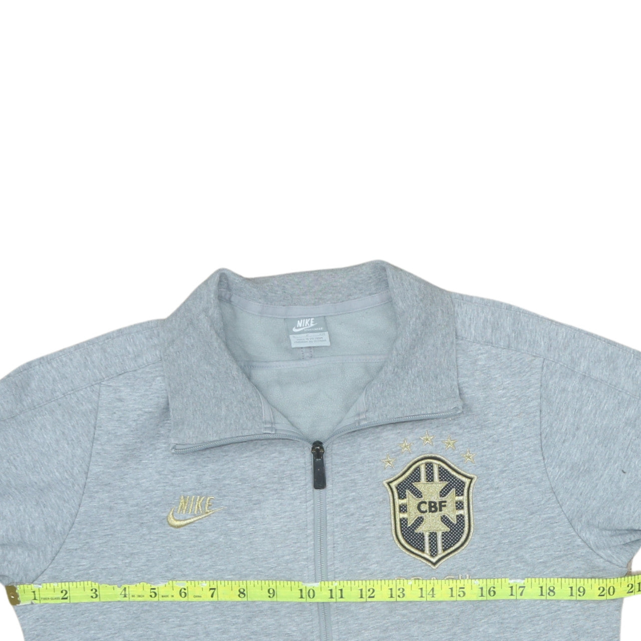Nike Men’s Grey Brasil CBF Track Jacket Size S Full Zip Sportswear