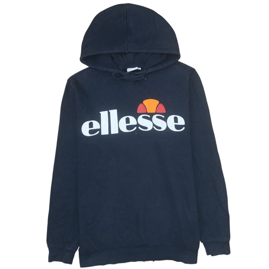 Ellesse Men's Blue Pullover Hoodie Logo Print Cotton Size M
