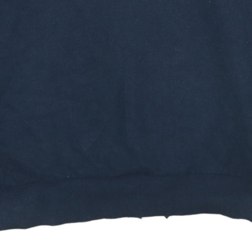 Ellesse Men's Blue Pullover Hoodie Logo Print Cotton Size M