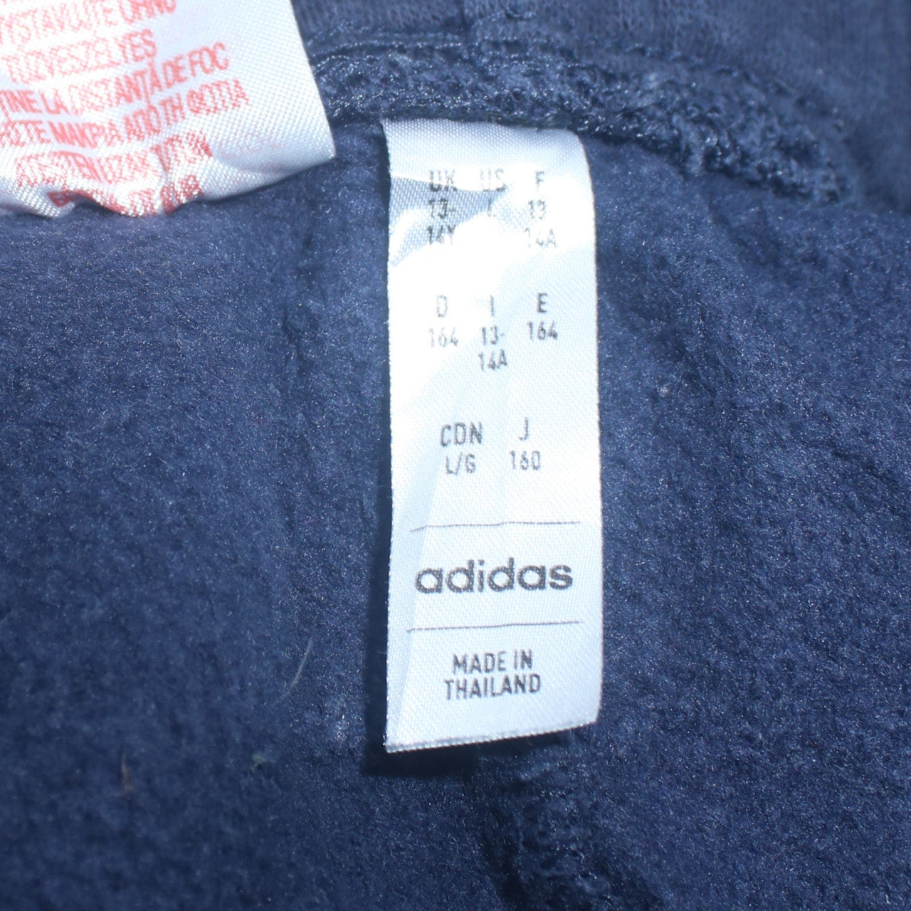 Adidas Boys Blue Jogger Sweatpants 13-14 Years Fleece Elastic Waist