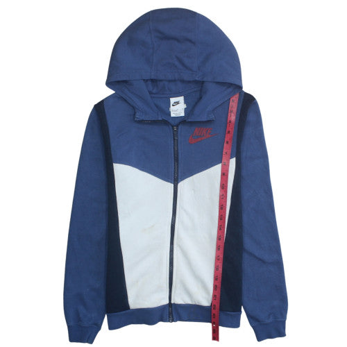 Nike Boys Blue Full Zip Hoodie XL Fleece Colourblock Sportswear