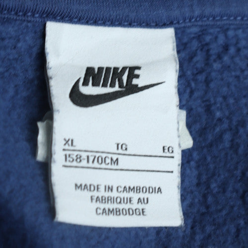 Nike Boys Blue Full Zip Hoodie XL Fleece Colourblock Sportswear