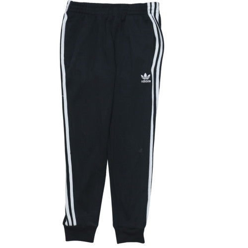 Adidas Men Black Jogger Trousers Small Regular Fit Side Stripe