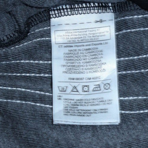 Adidas Men Black Jogger Trousers Small Regular Fit Side Stripe