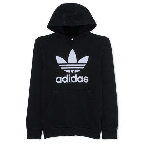 Adidas Boys Black Pullover Fleece Hoodie 13-14 Years Regular Fit