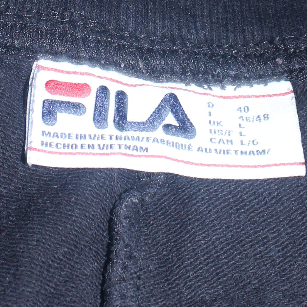Fila Men's Black Joggers L Regular Fit Elastic Waist Tapered Trousers