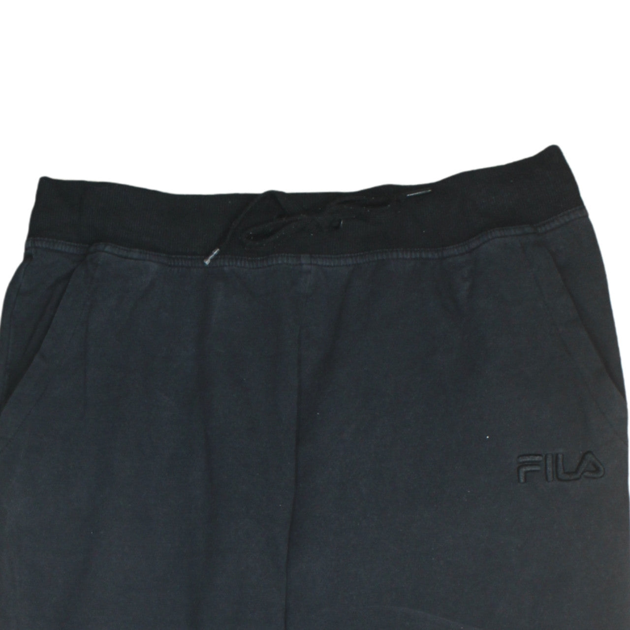 Fila Men's Black Joggers L Regular Fit Elastic Waist Tapered Trousers