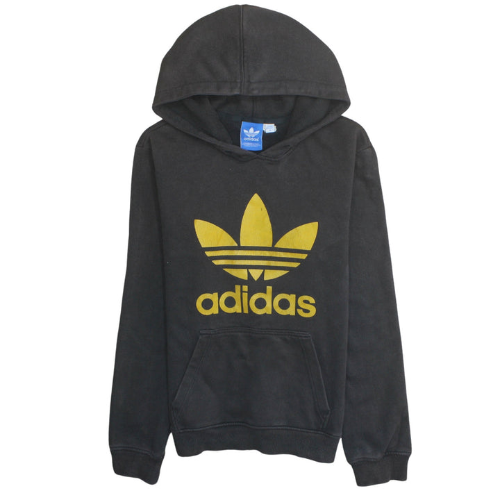 Adidas Men's Black Gold Logo Pullover Hoodie Size M