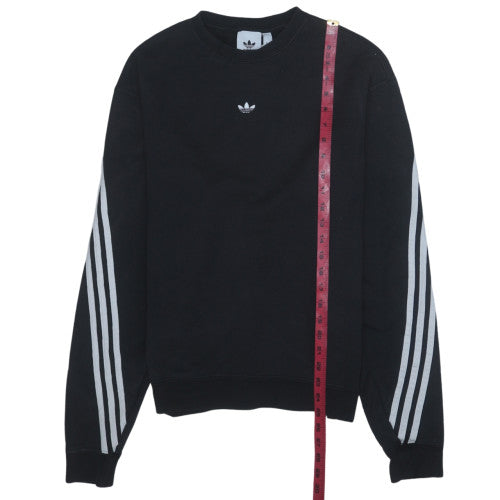 Adidas Womens Black Crew Neck Pullover Sweatshirt Size S