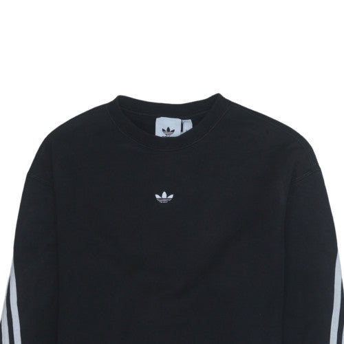 Adidas Womens Black Crew Neck Pullover Sweatshirt Size S