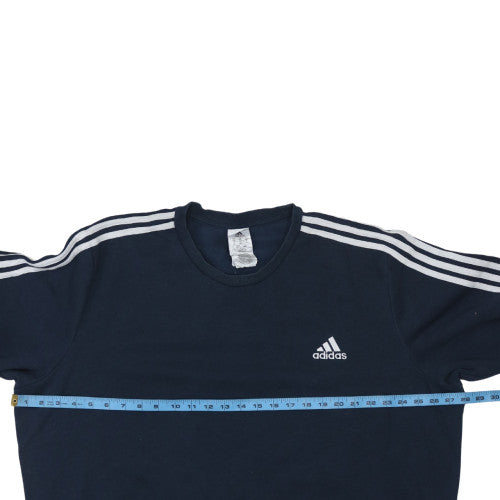 Adidas Men's Blue 2XL Pullover Crew Neck Fleece Sweatshirt