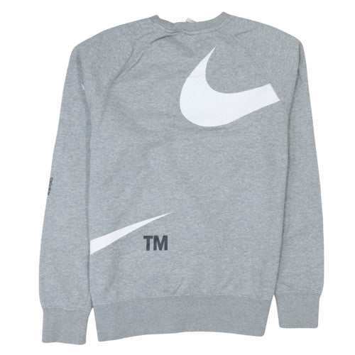 Nike Men's Grey Crew Neck Graphic Print Sweatshirt M