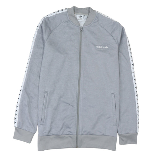 Adidas Boys Grey 16 Years Track Jacket Full Zip Athletic Casual