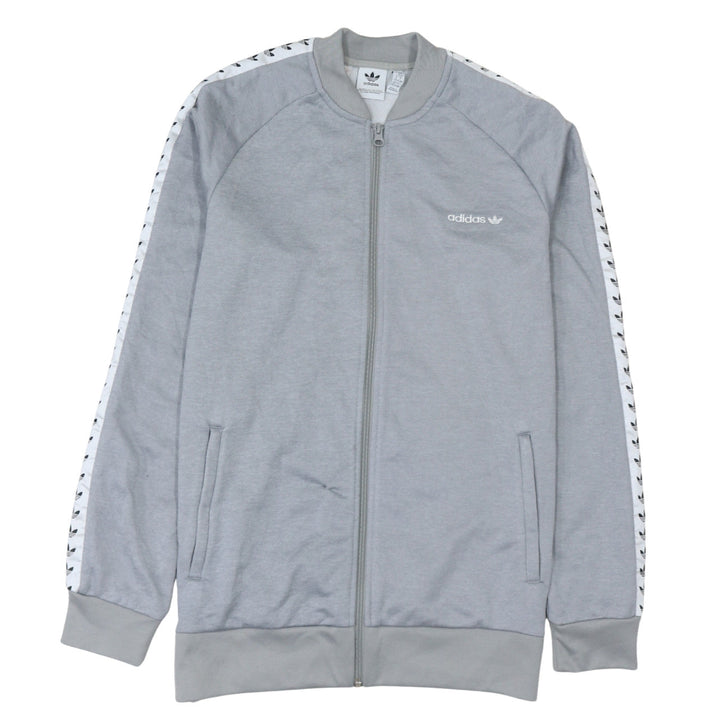 Adidas Boys Grey 16 Years Track Jacket Full Zip Athletic Casual