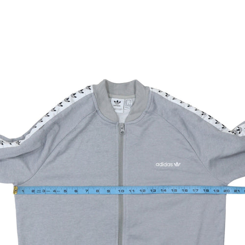 Adidas Boys Grey 16 Years Track Jacket Full Zip Athletic Casual