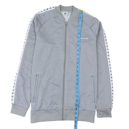 Adidas Boys Grey 16 Years Track Jacket Full Zip Athletic Casual