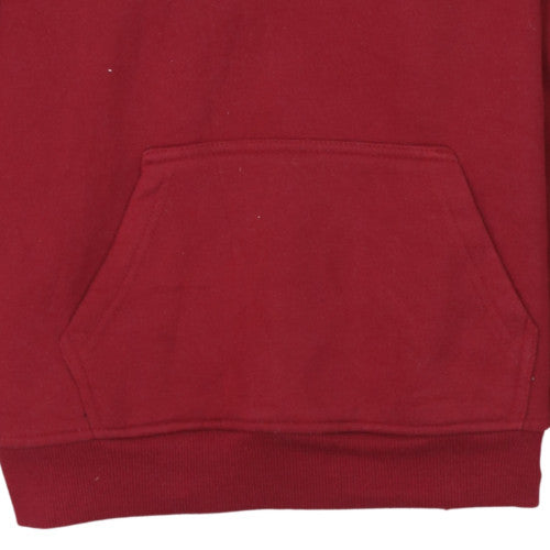 Lee Cooper Boys Red & Grey Henley Hoodie Size 13 Years Cotton Blend