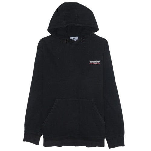 Adidas Mens Black 2XL Pullover Hoodie Adventure Logo Sweatshirt