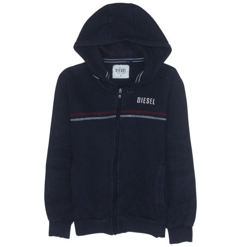 Diesel Men's Blue Full Zip Hoodie Size S Cotton Blend