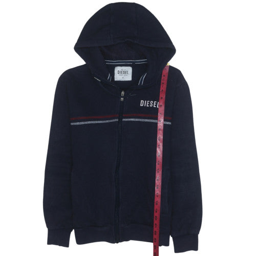 Diesel Men's Blue Full Zip Hoodie Size S Cotton Blend