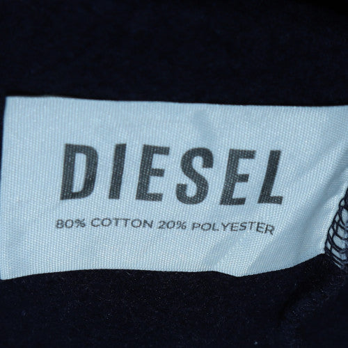 Diesel Men's Blue Full Zip Hoodie Size S Cotton Blend
