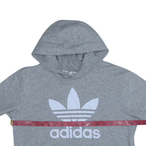 Adidas Boys Grey Hoodie 13-14 Years Pullover Fleece Hooded Sweatshirt