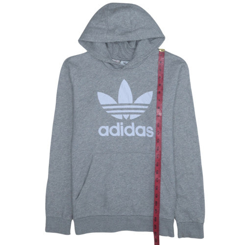 Adidas Boys Grey Hoodie 13-14 Years Pullover Fleece Hooded Sweatshirt