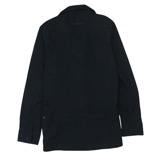 Levi's Girls Black Cotton Full Zip Mid-Length Jacket Size L