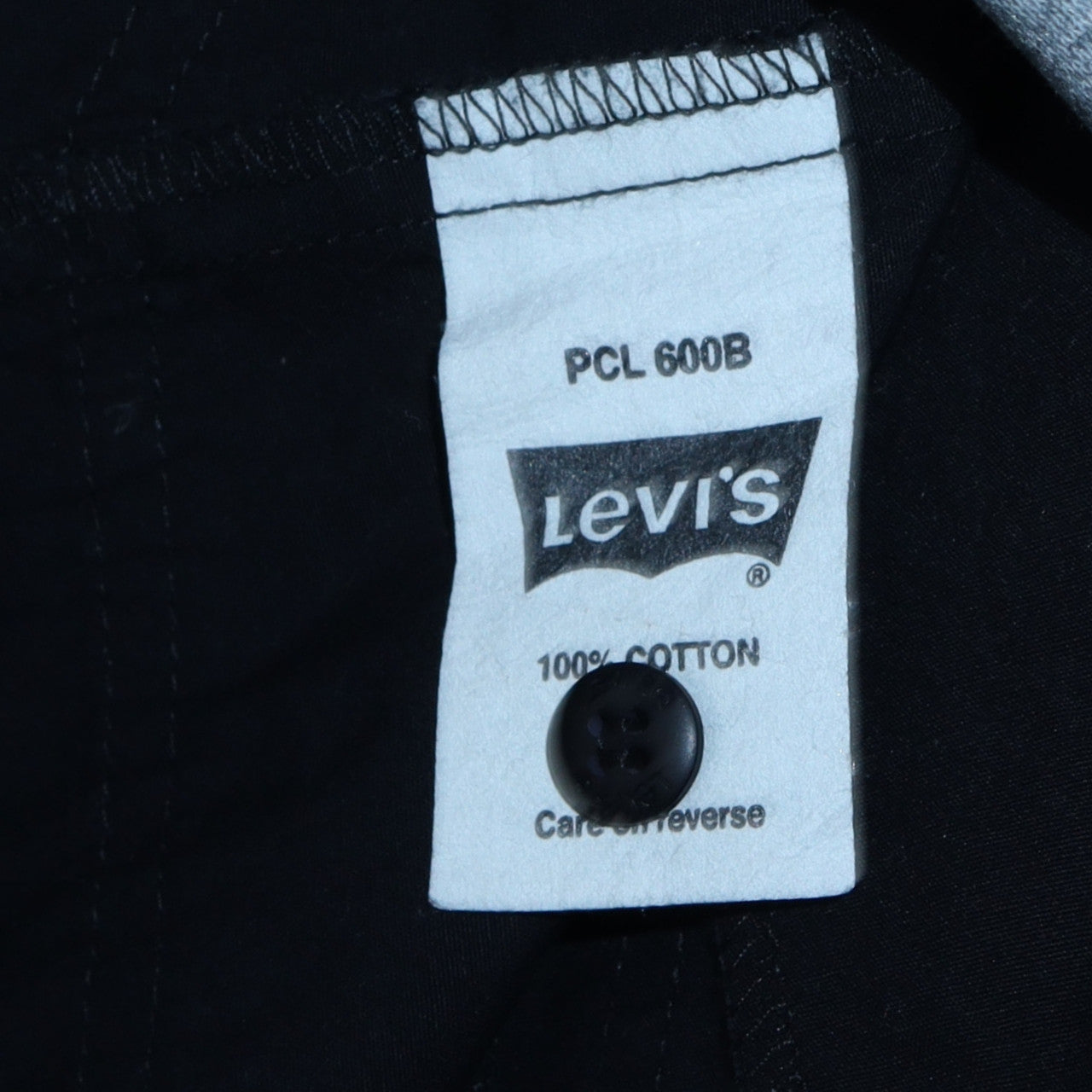 Levi's Girls Black Cotton Full Zip Mid-Length Jacket Size L