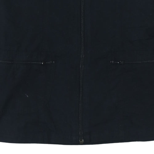 Levi's Girls Black Cotton Full Zip Mid-Length Jacket Size L