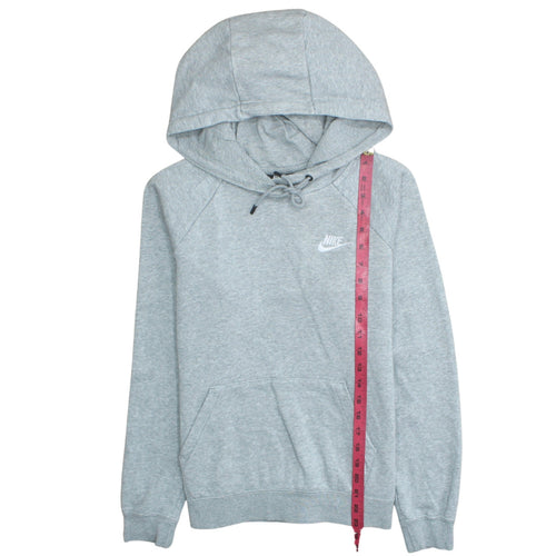 Nike Men's Grey Pullover Hoodie Small Regular Fit Logo Sportswear