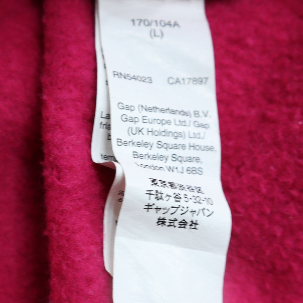 GAP Women Pink Full Zip Hoodie L Logo Embroidered Cotton Casual