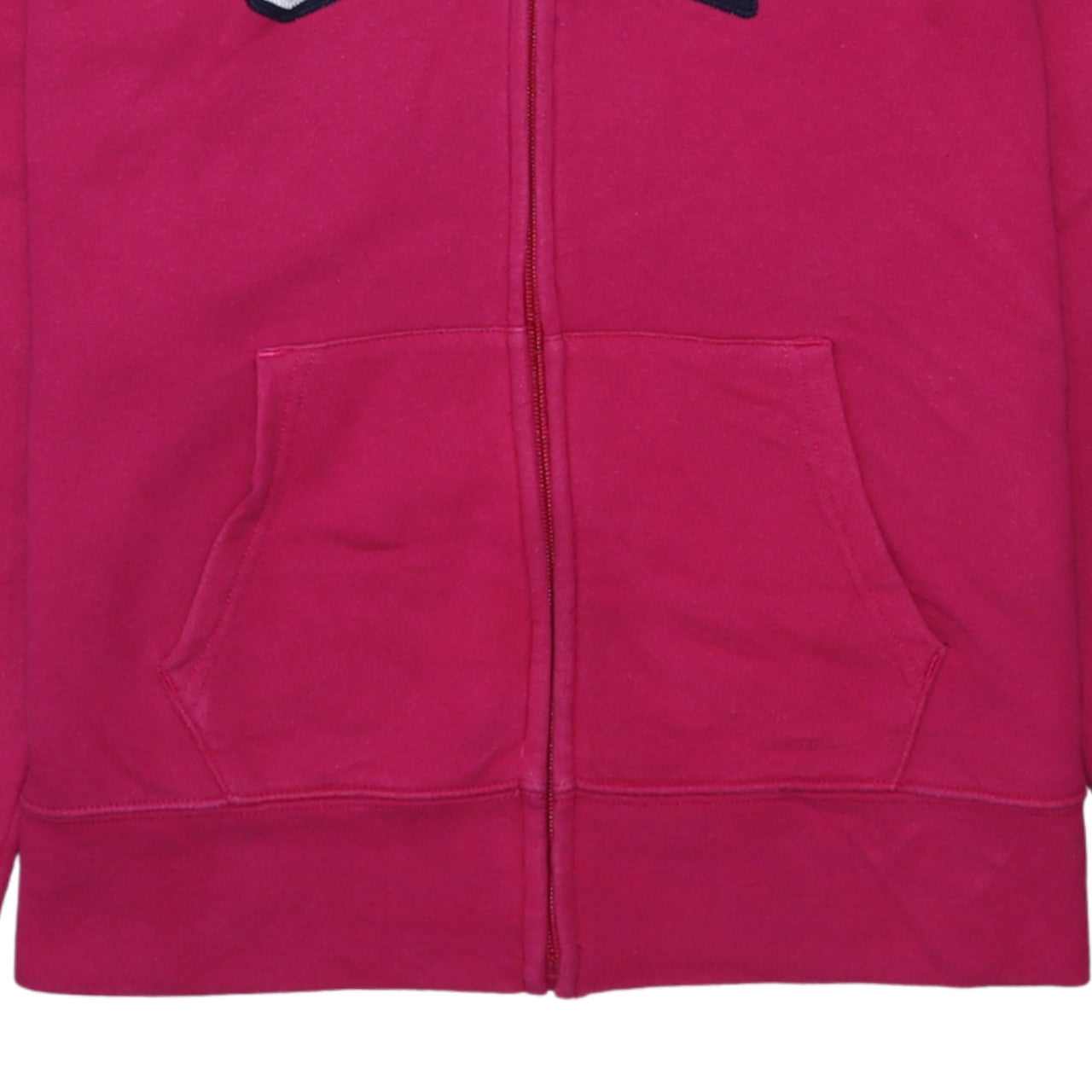 GAP Women Pink Full Zip Hoodie L Logo Embroidered Cotton Casual
