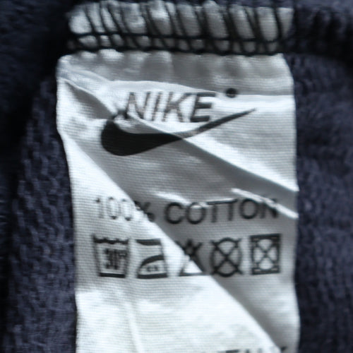Nike Men's Blue 2XL Full Zip Hoodie Sweatshirt Cotton