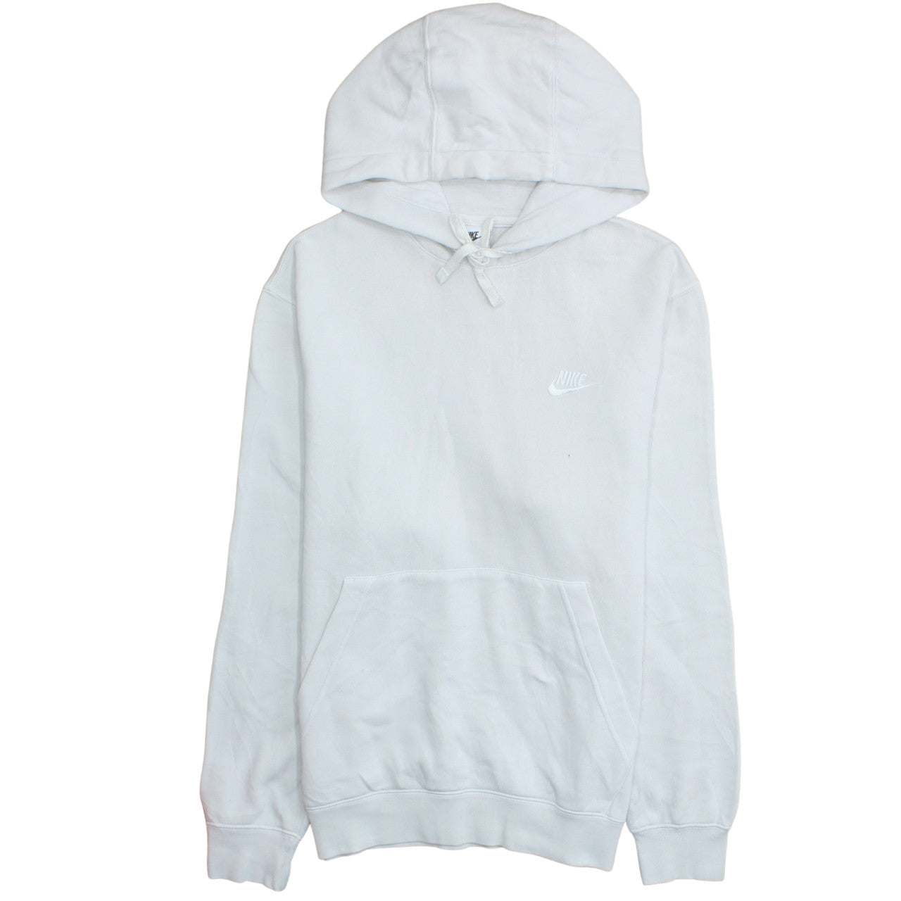 Nike Men's White Pullover Hoodie Small Regular Fit Fleece