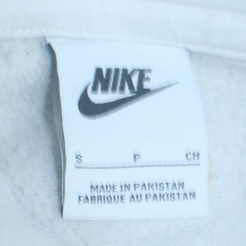Nike Men's White Pullover Hoodie Small Regular Fit Fleece