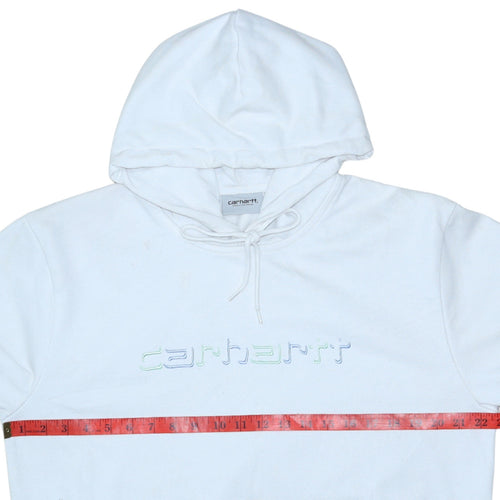 Carhartt WIP Men's White Embroidered Pullover Hoodie Size M