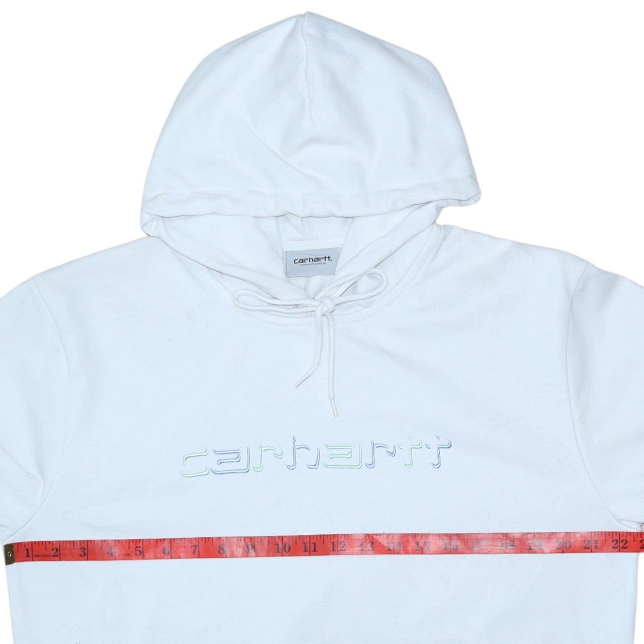 Carhartt WIP Men's White Embroidered Pullover Hoodie Size M